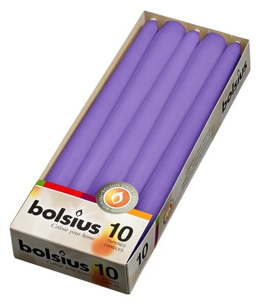 Bolsius kónická svíčka fialová RAL 24x245