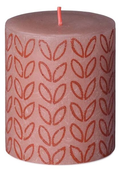 Bolsius svíčka válec Misty Pink Rustic Silhouette 68x80mm