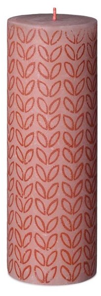 Bolsius Rustic Silhouette Válec 68x190mm Misty Pink svíčka