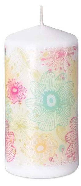 Válec 60x120 mm Květy moderna, svíčka