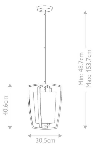 ZÁVĚSNÉ SVÍTIDLO, 30.5/48.7 cm Elstead Lighting - Online Only svítidla, Online Only