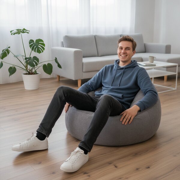 Sedací křeslo Primabag Candy šedá