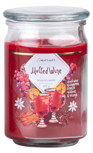 Vonná svíčka Emocio Mulled Wine 93×142 mm se skleněným víčkem