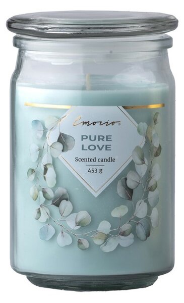 Emocio Sklo 93x142 mm se skleněným víčkem Pure Love vonná svíčka