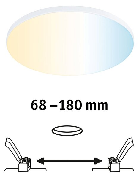 P 79956 VariFit LED vestavné svítidlo Smart Home Zigbee Veluna Edge IP44 kruhové 160mm měnitelná bílá bílá stmívatelné - PAULMANN