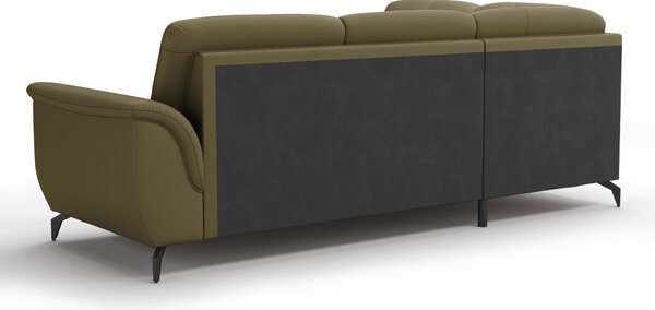 ROHOVÁ SEDAČKA, textil, kůže, olivově zelená Sit & More - Sedací soupravy, Online Only