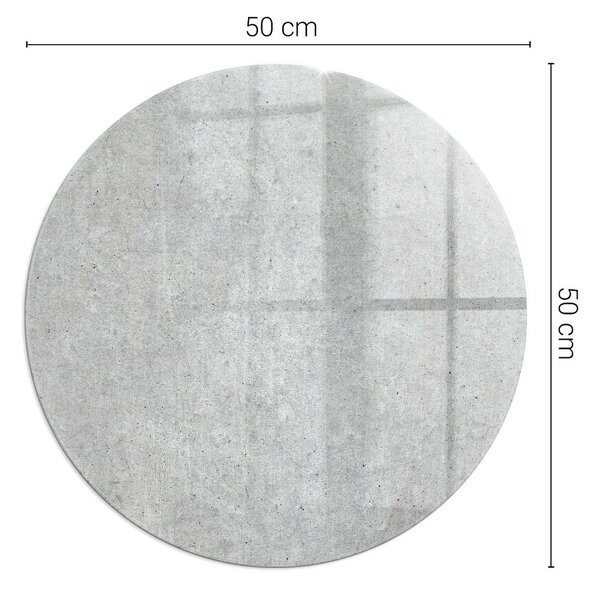 Kulatá skleněná podložka pod kamna Betonová textura v syrovém stylu ppkon-00020362