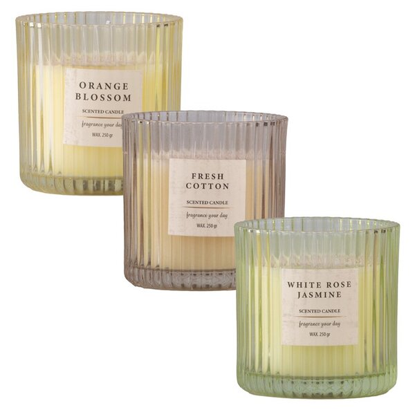 Svíčka ve skle 88x90mm vonná Home Fragrance, mix barev