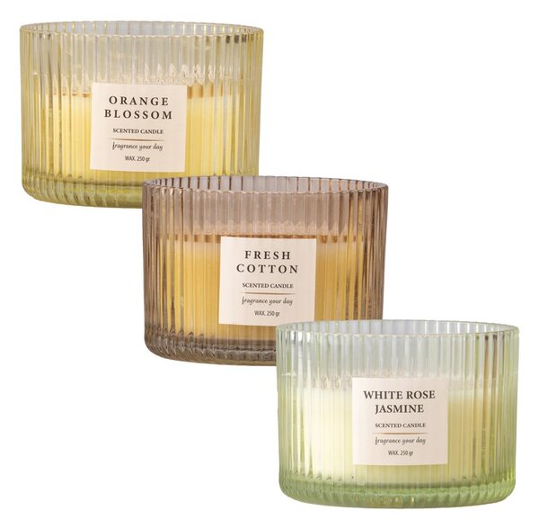 Svíčka ve skle vonná Home Fragrance mix barev 115x80mm
