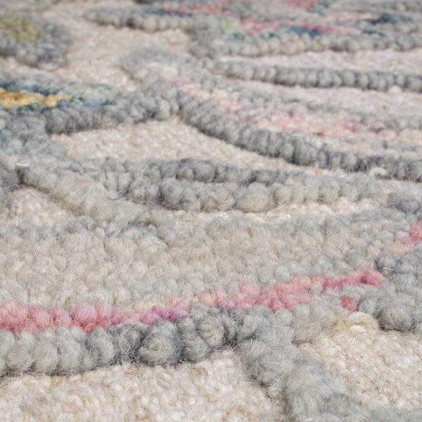 Krémový ručně tkaný vlněný koberec 120x170 cm Tania Floral – Flair Rugs