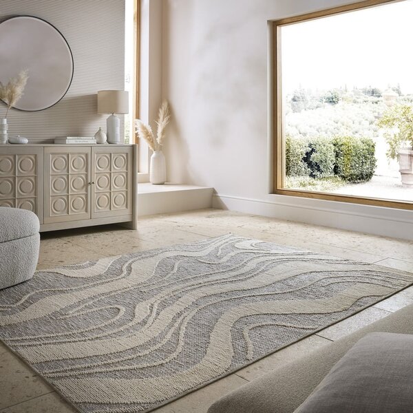 Šedý pratelný koberec 160x223 cm Calder – Flair Rugs