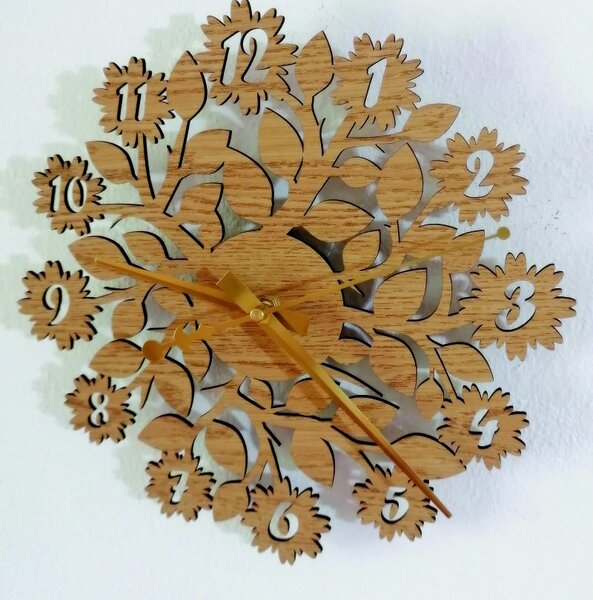 Nástěnné hodiny do kuchyně - RODSAD: Stříbrné ručičky HDF - černá Rozměr 30 x 30 cm 3991-52529 HDF018-1A - PR018-1A