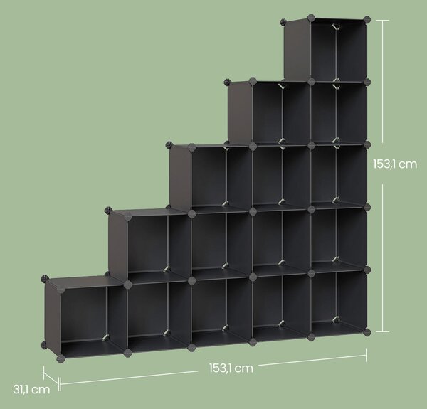 REGÁL NA BOTY, černá, 123/123/31 cm Boxxx - Online Only šatny & botníky, Online Only