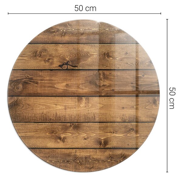 Kulatá podložka pod krb Přírodní dřevěná textura ppkon-00020409