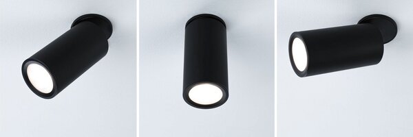P 93088 LED vestavné svítidlo 3-krokové-stmívatelné Turnal kruhové 60mm 90° Coin 6W 230V stmívatelné 2700K černá mat - PAULMANN