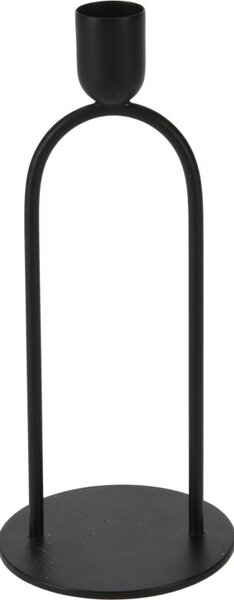 Železný svícen na kónickou svíčku 80x190mm, černý