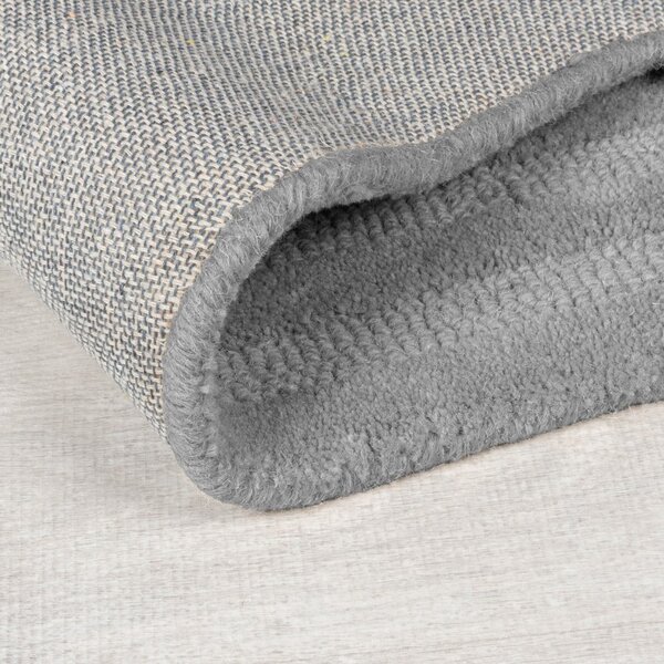 Šedý ručně tkaný vlněný koberec 160x230 cm Zen Rectangles – Flair Rugs