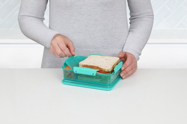 Sistema Dělený svačinový box Lunch Snack Attack Duo s 2 oddělenými přihrádkami 975 ml, mátová