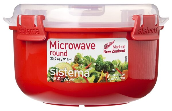 Sistema Dóza na ohřev jídla Microwave round 915 ml, červená