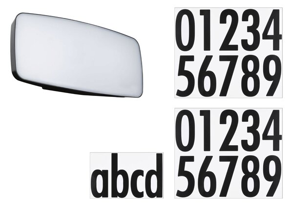 P 94507 LED domovní číslo a svítidlo Smart Home Zigbee Sheera soumrakový senzor neláká hmyz IP44 276x73mm CCT 6,5W 230V antracit umělá hmota - PAULMANN