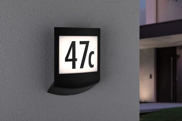 P 94509 LED venkovní nástěnné svítidlo Smart Home Zigbee Padea soumrakový senzor neláká hmyz IP44 198x71mm CCT 8,2W 230V antracit umělá hmota - PAULMANN