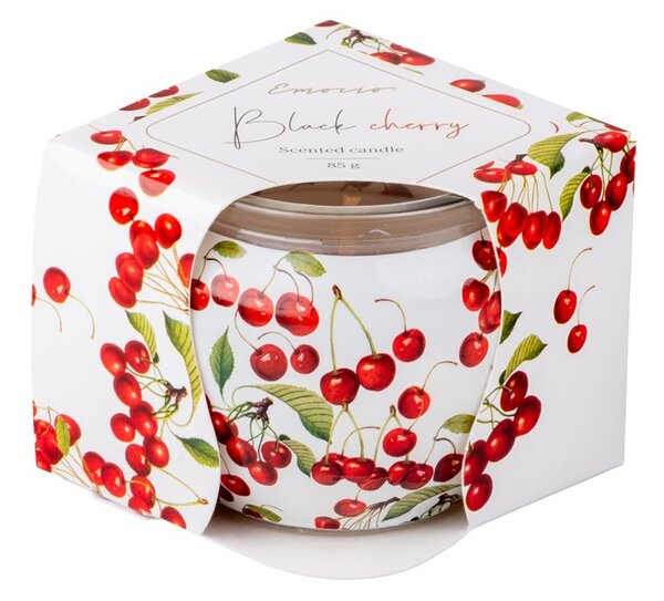 Emocio vonná svíčka ve skle Black Cherry Dekor 70x62mm