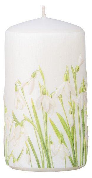 Svíčka válec 60x110 mm sněženky