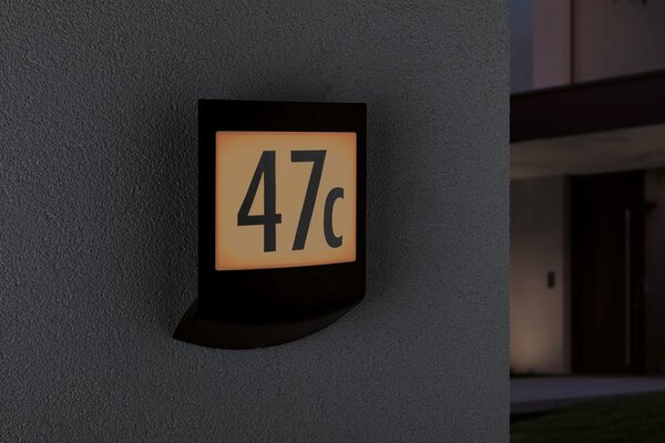 P 94509 LED venkovní nástěnné svítidlo Smart Home Zigbee Padea soumrakový senzor neláká hmyz IP44 198x71mm CCT 8,2W 230V antracit umělá hmota - PAULMANN