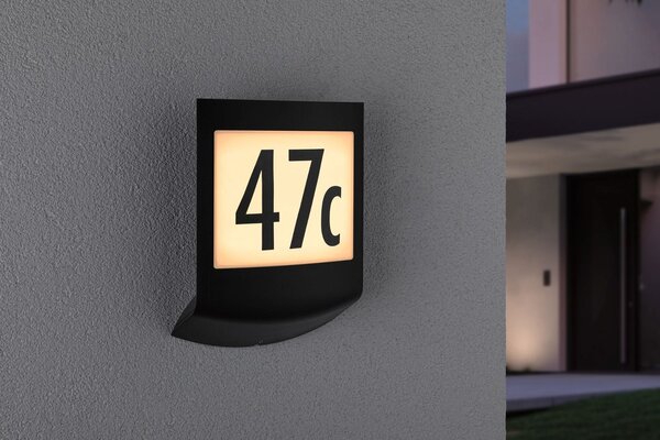 P 94509 LED venkovní nástěnné svítidlo Smart Home Zigbee Padea soumrakový senzor neláká hmyz IP44 198x71mm CCT 8,2W 230V antracit umělá hmota - PAULMANN