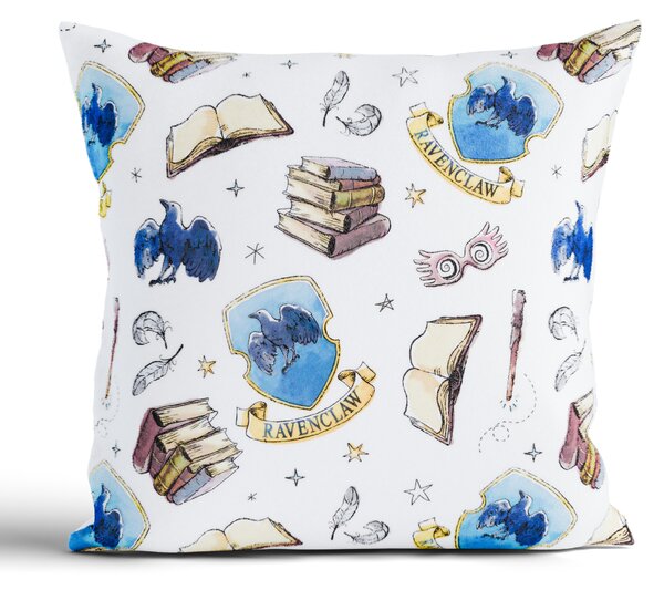 MK Lůžkoviny Povlak na polštář mikroplyš Harry Potter 40 × 40 cm - Havraspár bílé