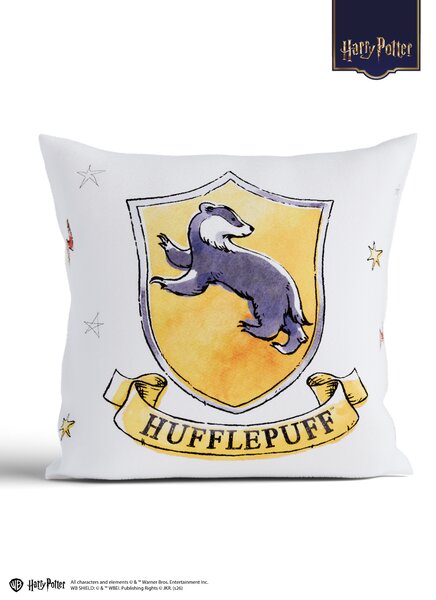 MK Lůžkoviny Povlak na polštář mikroplyš Harry Potter 40 × 40 cm - Mrzimor bílé