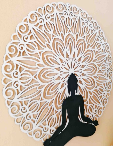 SENTOP | Sentop - Mandala 3D obraz na stěnu Buddha mandala barevné provedení l SENTOP PR0362 3D Paywood