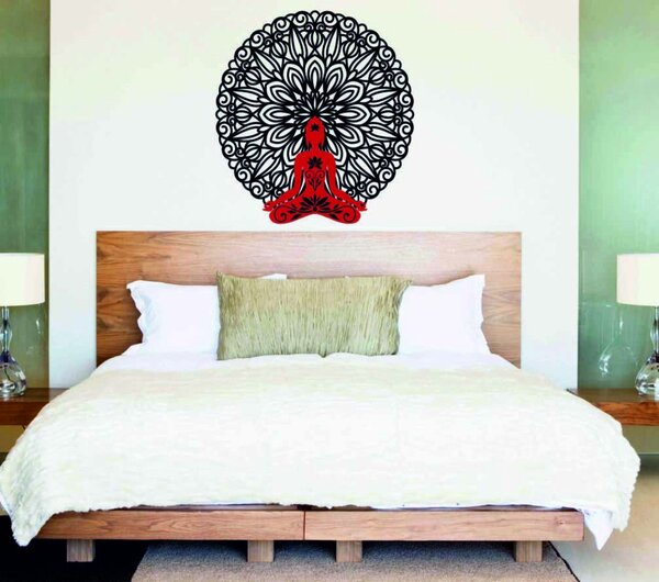 3D nástěnná dekorace Buddha v mandale 50, 70, 90 cm: Překližka Topol Překližka Topol Rozměr 50 cm 4007-54819 PR0367