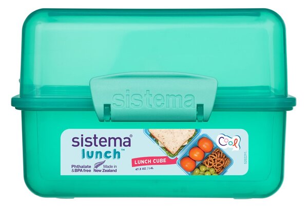 Sistema Dělený svačinový box Lunch Cube s 2 oddíly 1,4 l, mátová