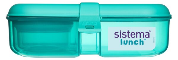 Sistema Dělený svačinový box Lunch Ribbon s nádobou na jogurt 1,1 l, mátová