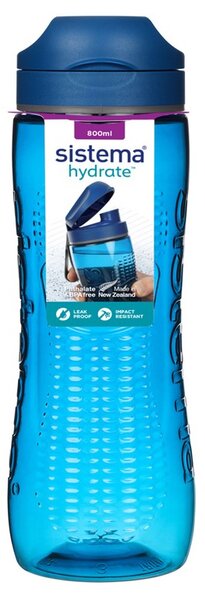 Sistema Láhev s poutkem Hydrate Active Flip Top 800 ml, modrá