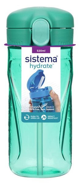 Sistema Láhev s brčkem Hydrate Quick Flip Top 520 ml, mátová