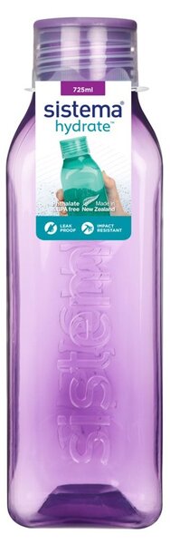 Sistema Hranatá Hranatá láhev se šroubovacím víčkem Hydrate Square 725 ml, fialová