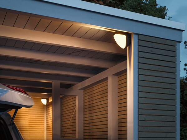P 94516 LED venkovní nástěnné svítidlo Smart Home Zigbee Ikosea neláká hmyz IP44 50x203mm CCT 4,4W 230V antracit umělá hmota - PAULMANN