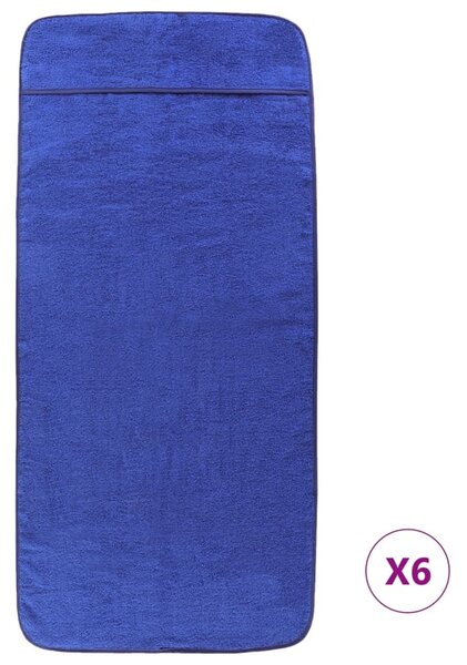 Plážové osušky 6 ks královsky modré 60 x 135 cm textil 400 GSM 3157059