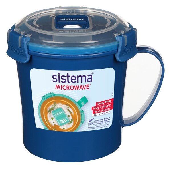 Sistema Hrnek na polévku Microwave Soup Mug 656 ml, modrá