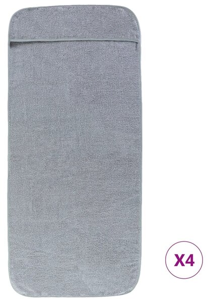 Plážové osušky 4 ks šedé 60 x 135 cm textil 400 GSM