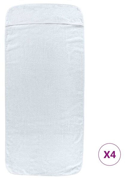 Plážové osušky 4 ks bílé 60 x 135 cm textil 400 GSM 3157050