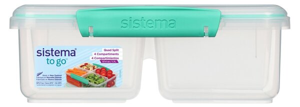 Sistema Dělený svačinový box To Go Quad Split 1,7 l, mátová