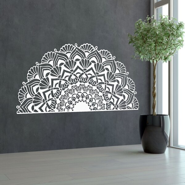 Poloviční dřevěná mandala na zeď - LUMIS: Překližka Topol - Honey 3071 25 x 50 cm 4013-96166 PR0371