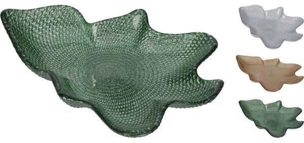 Podtácek sklo na svíčku 210x28x155mm tvar stromek, mix barev