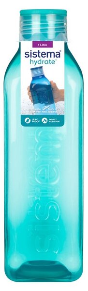 Sistema Hranatá láhev se šroubovacím víčkem Hydrate Square 1 l, mátová