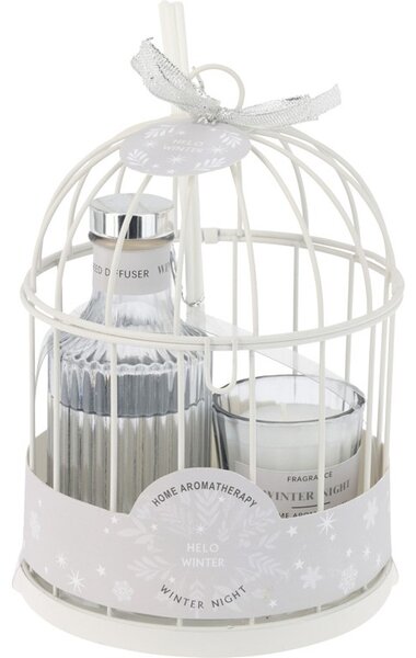 Sada dárková sklo 1 ks vonná svíčka + diffuser 100 ml 55x60 mm
