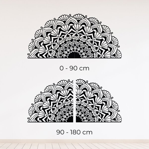 Poloviční dřevěná mandala na zeď - LUMIS: Překližka Topol - Honey 3071 25 x 50 cm 4013-96166 PR0371
