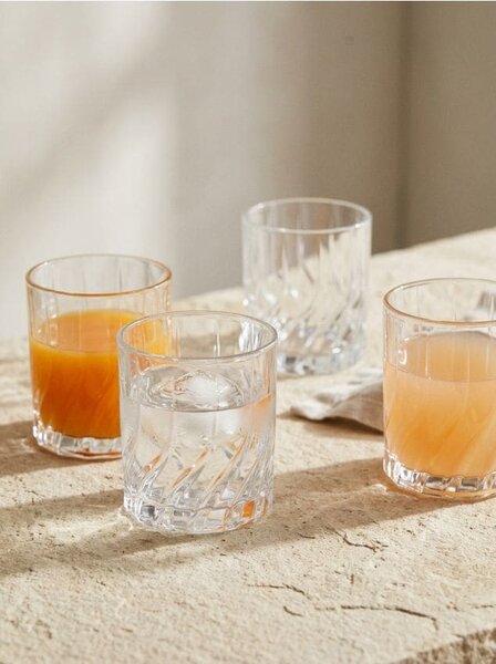 Sinsay - Sada sklenic s reliéfním vzorem 4 pack - clear
